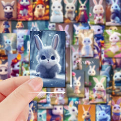 54pcs Little Rabbit Series Sticker Bags PVC