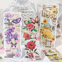 10pcs Butterfly Flower Adhesive Stickers DIY Decor Journals Scrapbooking