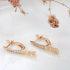 Golden Zircon Wedding Drop Earrings