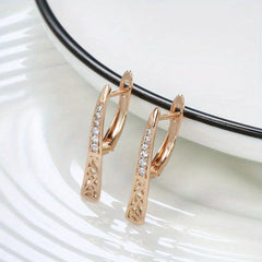Golden Zircon Wedding Drop Earrings