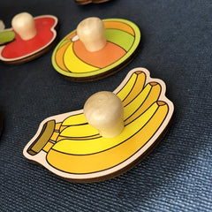 Kids' Fruit Cognitive Puzzle Wooden Toy