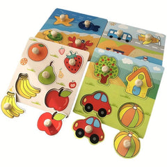 Kids' Fruit Cognitive Puzzle Wooden Toy