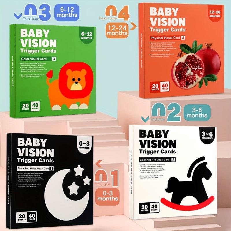 High Contrast Visual Cards for Infant Brain Development