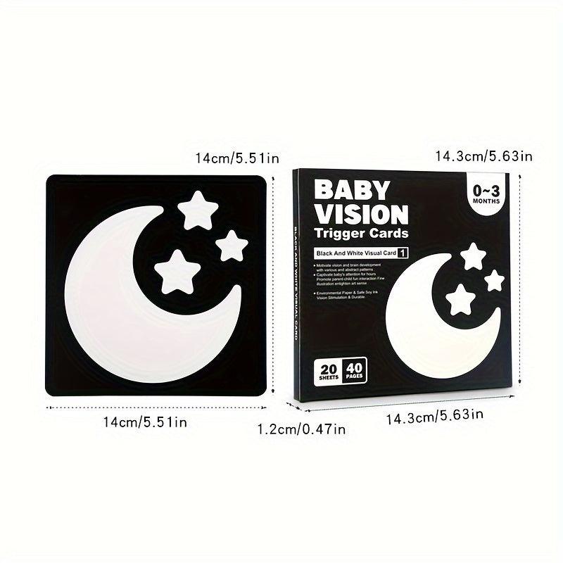 High Contrast Visual Cards for Infant Brain Development