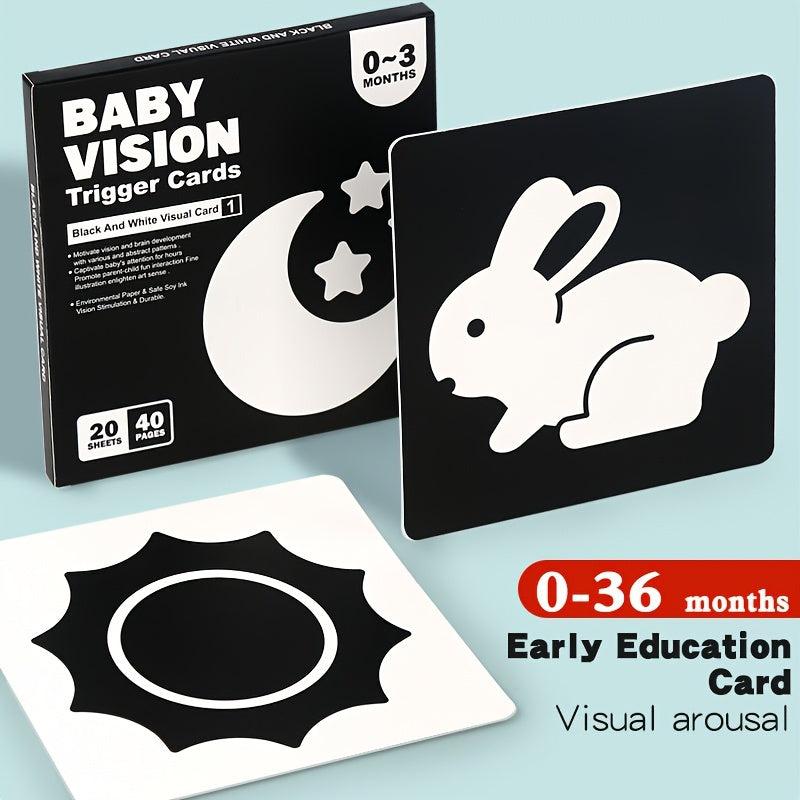 High Contrast Visual Cards for Infant Brain Development