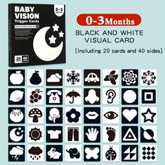 High Contrast Visual Cards for Infant Brain Development