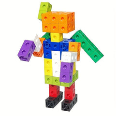 100pcs Mini Square Plastic Cubes Building Blocks Early Educational Toy