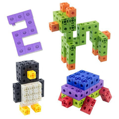 100pcs Mini Square Plastic Cubes Building Blocks Early Educational Toy