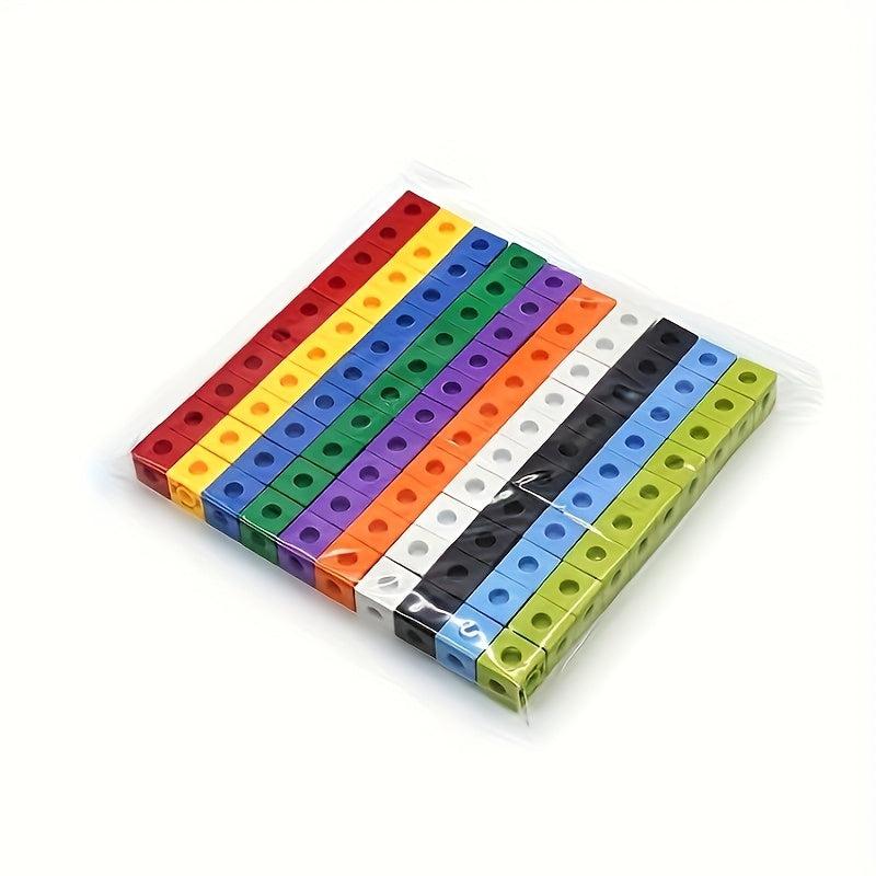 100pcs Mini Square Plastic Cubes Building Blocks Early Educational Toy