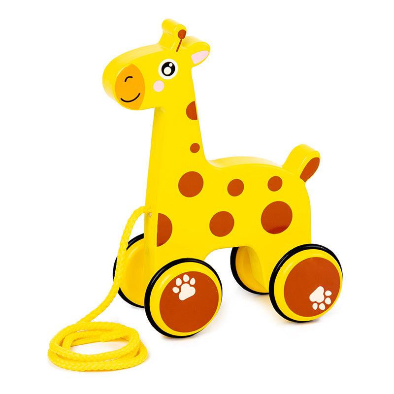 Children's Cartoon Animal Pull Rope Traction Hand Pull Line Trailer Toy