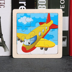 Wooden Animal Puzzle Toy for Children, Early Education Cartoon Puzzle