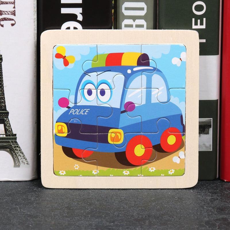 Wooden Animal Puzzle Toy for Children, Early Education Cartoon Puzzle