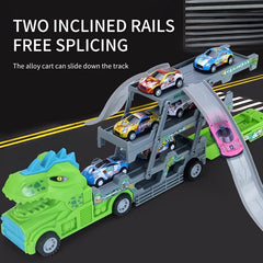 Dinosaur Folding Toy Car Large Deformation Ejection Truck Car Toy