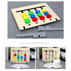 Wooden Educational Toys For Kids - Fruit Double Sided Puzzle Games