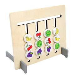 Wooden Educational Toys For Kids - Fruit Double Sided Puzzle Games