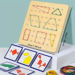 Geometric Nail Board Educational Puzzle Toy for Kids