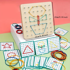Geometric Nail Board Educational Puzzle Toy for Kids