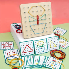 Geometric Nail Board Educational Puzzle Toy for Kids