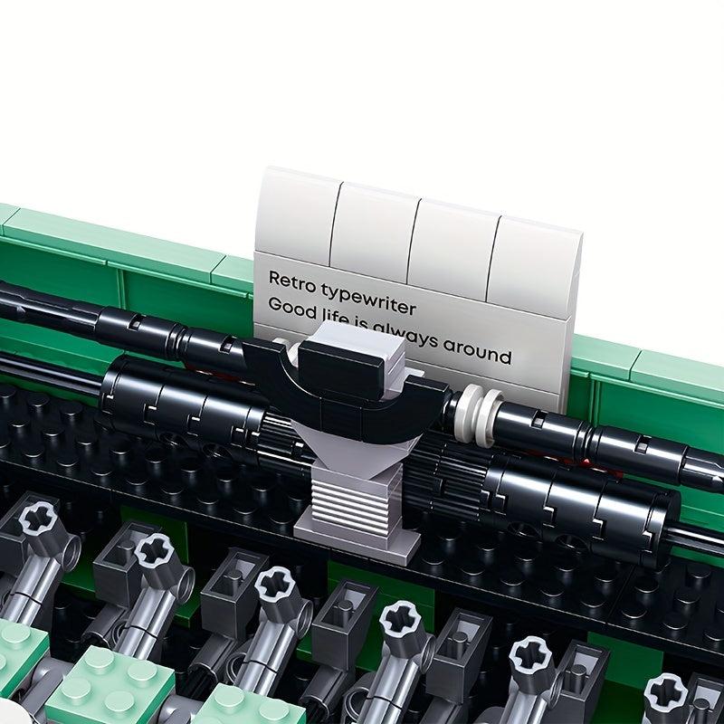 Building Blocks Retro Typewriter Puzzle Toy