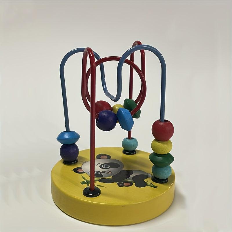 Kids Wooden Beaded Educational Toy Baby Early Education Recognition Teaching Aid