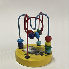 Kids Wooden Beaded Educational Toy Baby Early Education Recognition Teaching Aid