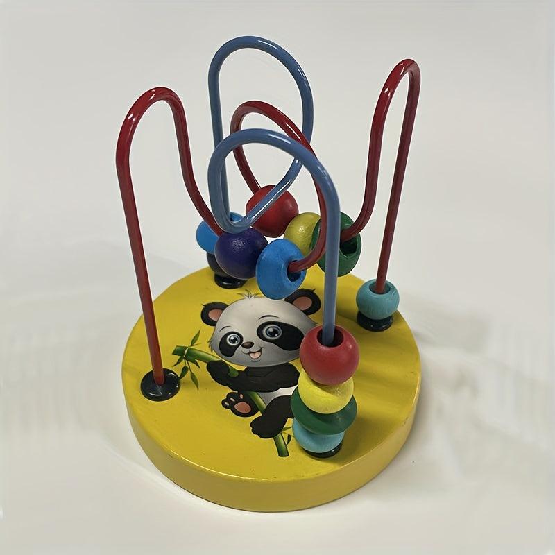 Kids Wooden Beaded Educational Toy Baby Early Education Recognition Teaching Aid