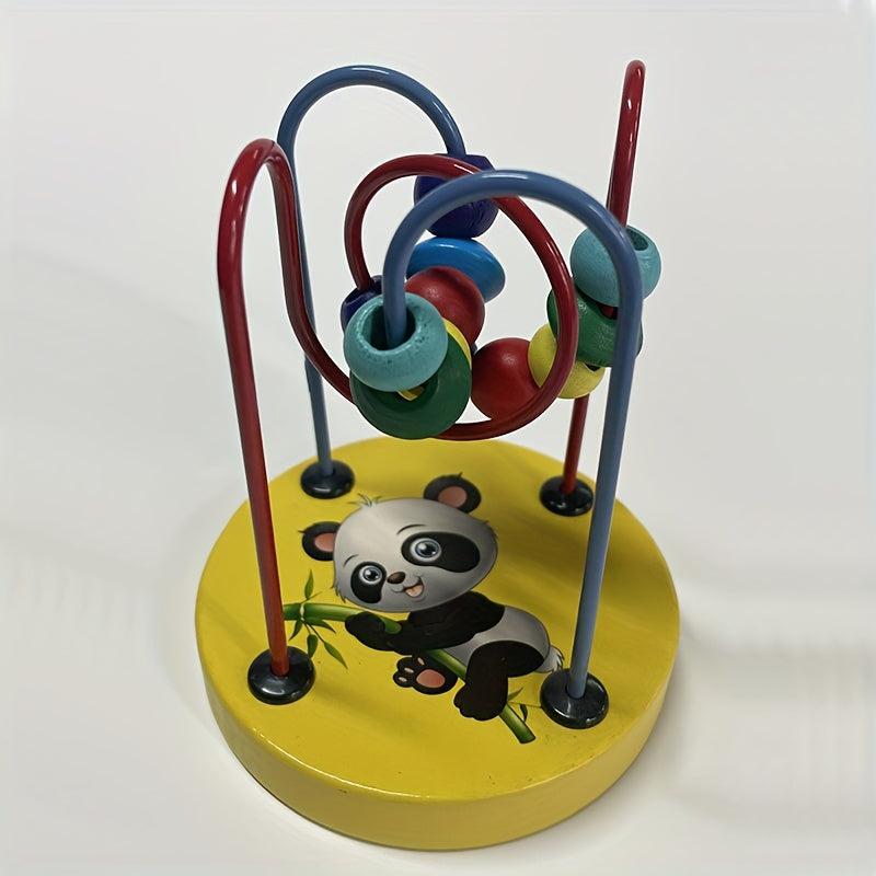 Kids Wooden Beaded Educational Toy Baby Early Education Recognition Teaching Aid