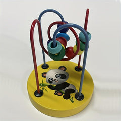 Kids Wooden Beaded Educational Toy Baby Early Education Recognition Teaching Aid