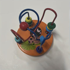 Kids Wooden Beaded Educational Toy Baby Early Education Recognition Teaching Aid