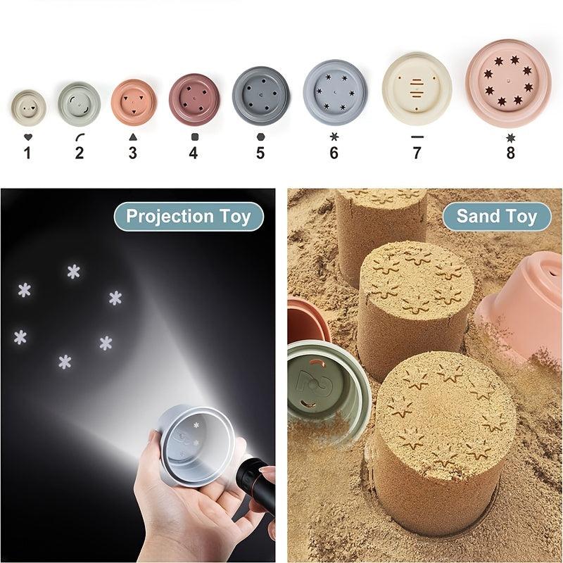 8 Nesting Cups Pool Bathtub Toys for Babies Educational Development