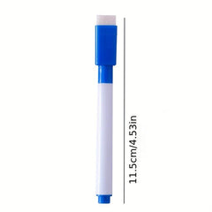 8 Washable Whiteboard Pens with Brush, Water-based, Eco-friendly