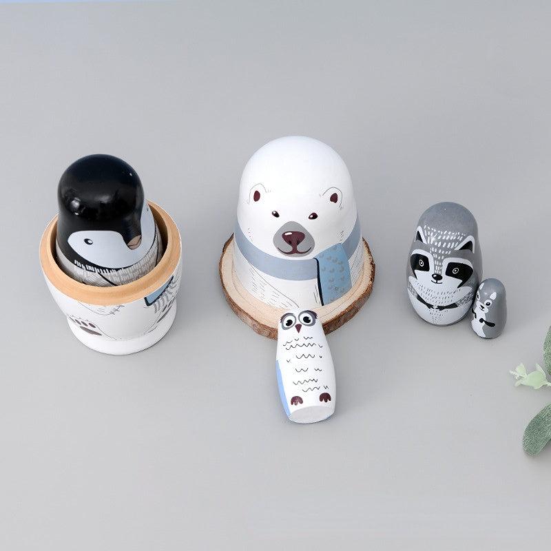 Wooden Nesting Dolls Gift Boxes Painted Matryoshka Bear