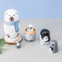 Wooden Nesting Dolls Gift Boxes Painted Matryoshka Bear