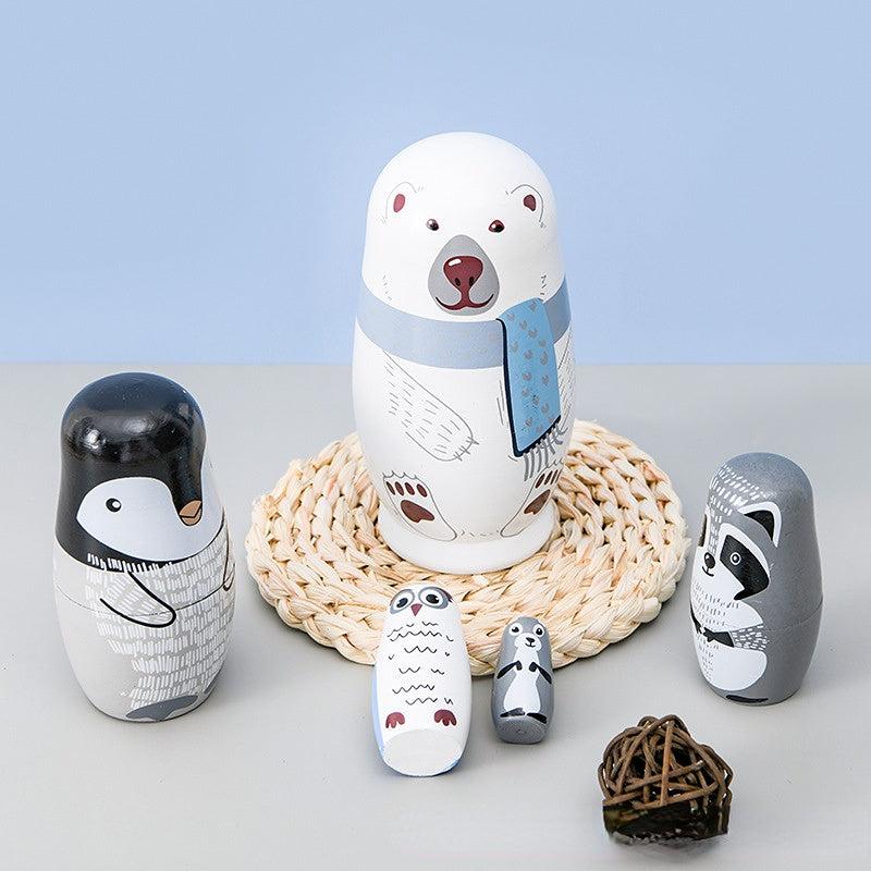 Wooden Nesting Dolls Gift Boxes Painted Matryoshka Bear