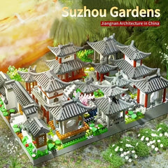 Suzhou Gardens Chinese Architecture Building Blocks for Decoration