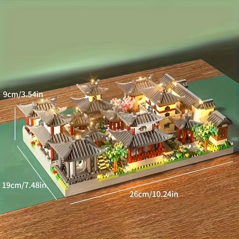 Suzhou Gardens Chinese Architecture Building Blocks for Decoration