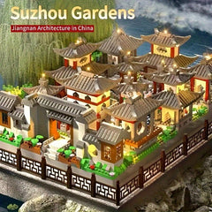 Suzhou Gardens Chinese Architecture Building Blocks for Decoration