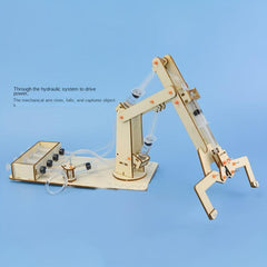 Wooden Hydraulic Mechanical Arm DIY Kit for Junior High School