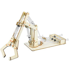 Wooden Hydraulic Mechanical Arm DIY Kit for Junior High School