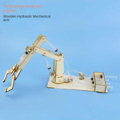 Wooden Hydraulic Mechanical Arm DIY Kit for Junior High School