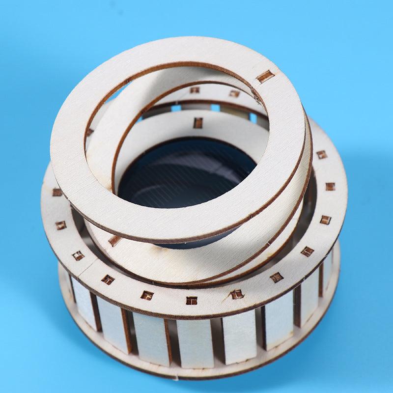 Solar Energy Double Ring Toy DIY Teaching Device Material