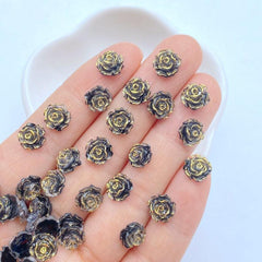 10pcs Mini Rose Resin Nail Art Decorations