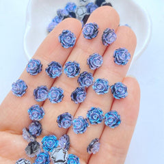 10pcs Mini Rose Resin Nail Art Decorations