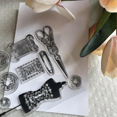 Ancient Style Journal & Paper Stickers Transparent Seal TPR Decorative Stickers