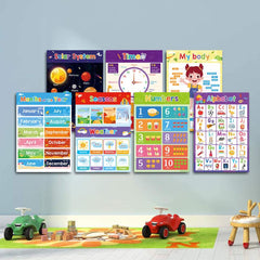 18 Themes Educational Posters for Toddlers Kids Children