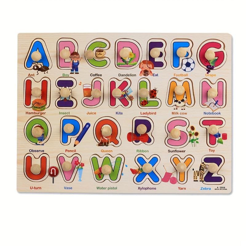 Wooden Peg Puzzles Set For Toddlers Educational Toy