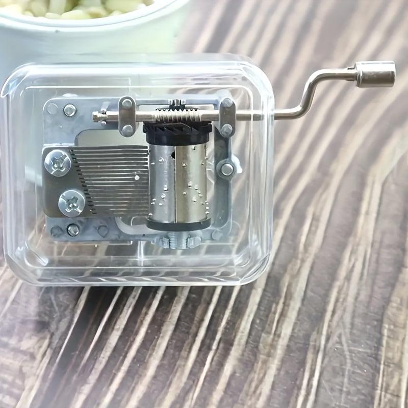 Transparent Hand Cranked Music Box