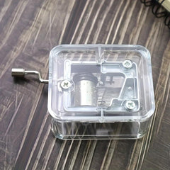 Transparent Hand Cranked Music Box