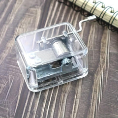 Transparent Hand Cranked Music Box