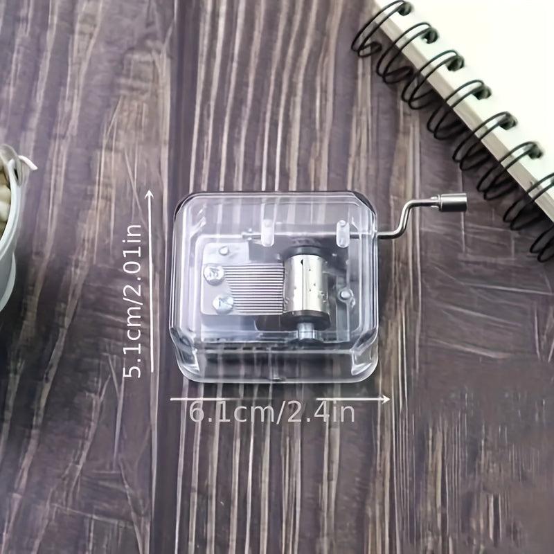 Transparent Hand Cranked Music Box